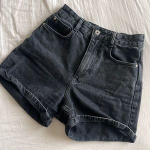 Zara Black High Waisted Shorts